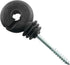 12pcs Electric Fence Insulator Screw-in Insulator Black Self-Tapping Fence Ring Post Wood Post Insulator...