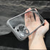 iPhone 15 Pro Case Titan with Fixed Camera Lens Cover Protector 1X Privacy Screen Protector Tempered Glass Silicone Shockproof Slim Case Grey for ...