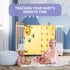 Baby Age Milestone Blanket, Bee Honeycomb Blanket for Nursery, Baby 1-12 Months Growth Chart, includes 4 Frame and 1 Headband 47"x40" BTQQPH33...