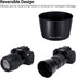 Reversible Lens Hood Shade Protector for Canon EF 75-300mm f/4-5.6 III USM & EF-S 55-250mm f/4-5.6 is II Lens Replaces ET-60 On Canon EOS 5D Mark ...