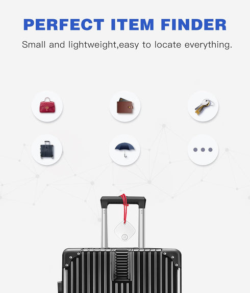 Key Finder,Item Finder Works with Apple Find My (iOS only), Smart Bluetooth Tracker for Suitcase, Bags, Wallets,Pets and More. Replaceable Battery...