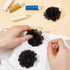 GORGECRAFT 12Pcs 3D Chiffon Flower Black Mesh Fabric Flowers Sewing Fabric Appliques Headband Embellishments Ornament Accessories Chiffon Lace Flo...