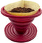 Collapsible Pour Over Coffee Dripper for Camp Coffee, Reusable Silicone Coffee Filter Holder for Camping Red...