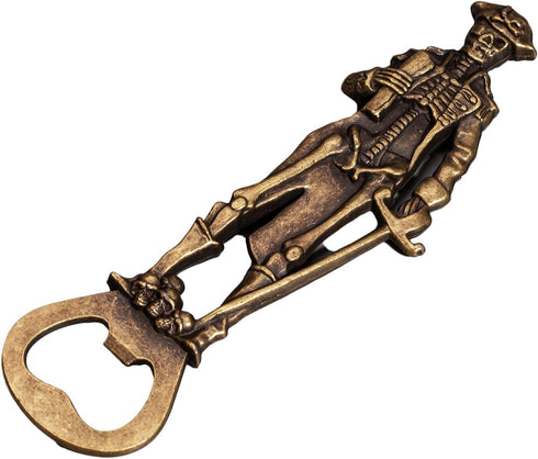 Pirate Skeleton Skull Beer Bottle Opener,Wine Opener Barware for Men, Husband, Dad, Boyfriend...