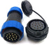 SD28 28MM IP68 16Pin Panel Mount Waterproof Wire Connector,Industrial Power Cable Connector (16-Pin, Panel Mount-Plug(male)&Socket(female))...