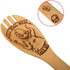 Halloween Idea Utensil Burned Wooden Spoons Set House Warming Wedding Present Slotted Spoon 5 Piece SpoonSet...