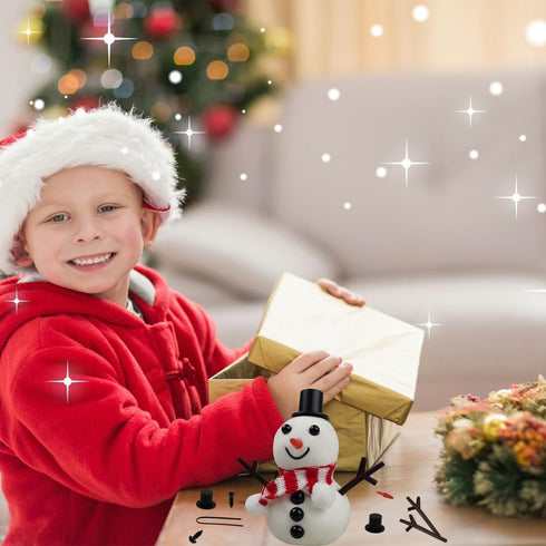 QINGQIU DIY Your Own Snowman Kit Molding Clay Build a Snowman Crafts Toy for Kids Boys Girls Christmas Stocking Stuffers Gifts...
