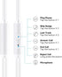 Wired Earbuds Headphones with Microphone Noise Isolating Stereo Bass in-Ear Earphones – for Smartphones, Tablets, Schools, Ipads, Multiuse - 3.5mm...
