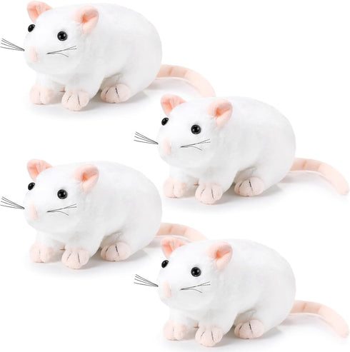 4 Pcs Stuffed Rat Animal Plush Rat Realistic Mouse Plush Fake Rat Toys 7 Inch Soft Cuddly Mouse Plushies for Birthday Party Favor Animal Scary Par...