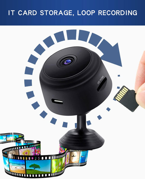 senri Mini Security Camera, 1080P HD WiFi Home Indoor Outdoor Camera for Baby/Pet/Nanny, IP Camera Remote Viewing for Security with iOS,Android Ph...