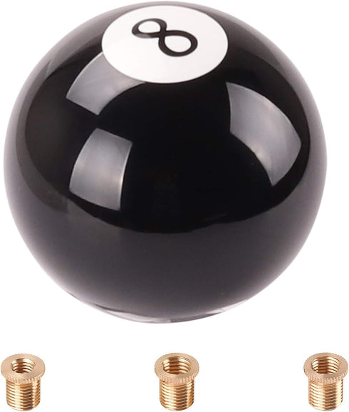 Black 8 Billiard Style Manual Stick Shift Knob with Adapter Universal Fit for Acura Honda Infiniti Lexus Mazda Mitsubishi Nissan Scion Subaru Toyo...