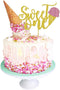 Ice Cream Sweet One Cake Topper Double-Sided Glitter for Babies' Ice Cream First Birthday Party Supplies Decorations...