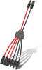 Solar Connectors for 2-3-4 Solar Panels, Tool-free Solar Panel Wires and Connectors, Waterproof Solar Cable Splitter, 2 to 6 Y Branch Parallel Ada...