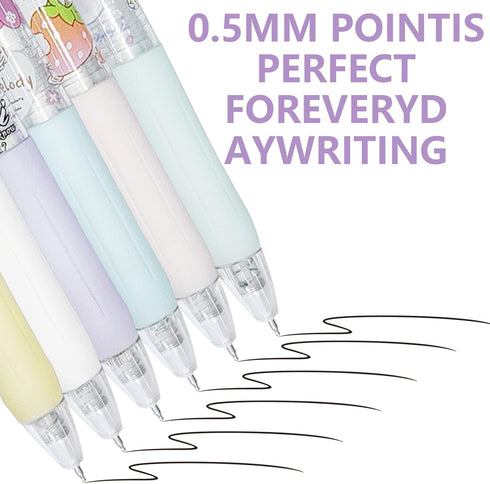 6 Pcs Cute Cartoon Pens Kawaii Kitty Ballpoint Pens School Supplies Anime Cartoon School Supplies 0.5mm...