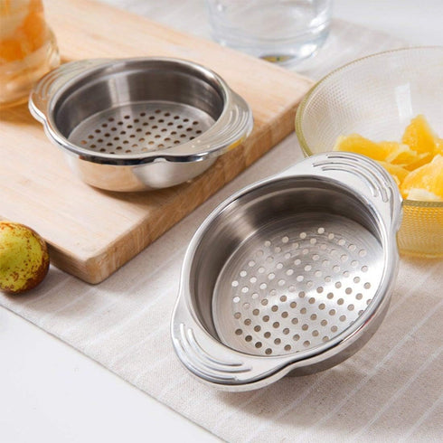 Stainless Steel Food Can Strainer Sieve Tuna Press Lid Oil Drainer Remover, Unique No-Mess Dishwasher Safe Design...