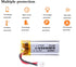 3.7V 701230 300mAh Lithium Polymer ion Battery Rechargeable Polymer Battery Pack with JST 2.0mm Connector...