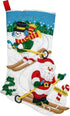 Bucilla Felt Stocking Applique Kit, 18", Downhill Skiers...