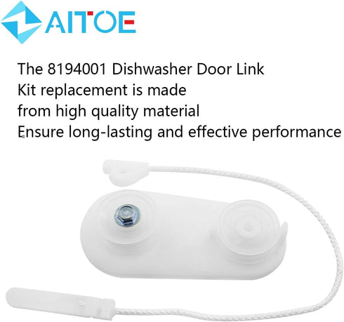 ZAITOE 8194001 Dishwasher Door Balance Link Kit Replacement Compatible with Whirlpool, Replaces Part W10158291,1059756, 8194001VP,AP3775412