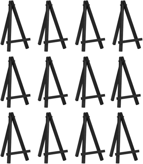 eBoot 12 Pieces 6.25 Inch Mini Wood Display Easel, Black...