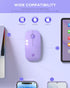 Wireless Bluetooth Mouse, Purple, 1600 DPI, Long Battery Life, Dual Connectivity, Quiet Click, High-Precision Optical Tracking, Versatile Compatib...