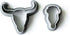 Polymer Clay Cookie Cutters – The Clayful Co Bessie Cow Skull Pack Set of 2 – Plastic Cutter for Jewelry and Earring shapes...