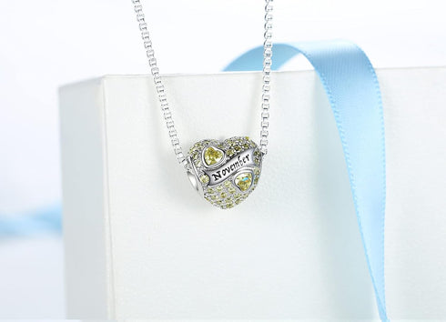 Birthstone Charms for Bracelet 925 Sterling Silver Dangle Charm Beads Pendants Fit for Bracelets and Necklaces with 5A Cubic Zirconia, Birthday Mo...
