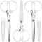 Koogel 3PCS Acrylic Scissors for Craft, Fabric Scissors Clear Craft Scissors Stainless Steel Scissors for Office Home School Sewing...