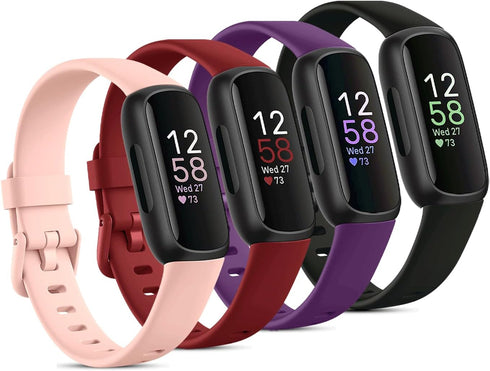 Compatible with Fitbit Inspire 3 Bands for Women Men, Sport Wristband Replacement Soft Silicone Straps for Fitbit Inspire 3 Fitness Tracker Women ...