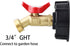 275-330 Gallon IBC Tote Water Tank Adapter, 2" Coarse Thread + Lead-Free Brass Garden Hose Valve Faucet, Garden Hose Connector Replace Valve Parts...