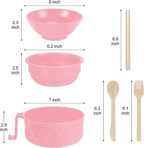 Microwave Ramen Cooker,Ramen Bowl With Chopsticks and Spoon,For Office College Dorm Room Essentials Instant Lunch Ideal for Shin and Buldak Ramen ...