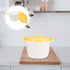 OSALADI 1L Microwave Rice Cooker Mini Rice Cooker Steamer Keep Warm Function for Soups Stews Grains Oatmeal Yellow...