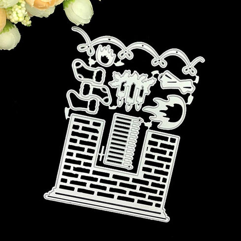 4.9 by 3.9 Inches Fireplace Metal Cutting Dies for Card Making Scrapbooking Christmas Craft Dies (JD012014)...