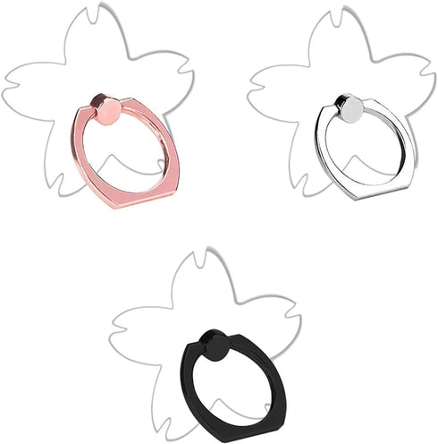Transparent Oriental Cherry Cell Phone Ring Holder Kickstand,360 Rotation Clear Cherry Blossom Cell Phone Finger Ring Grip Stand for Phones,Pad......