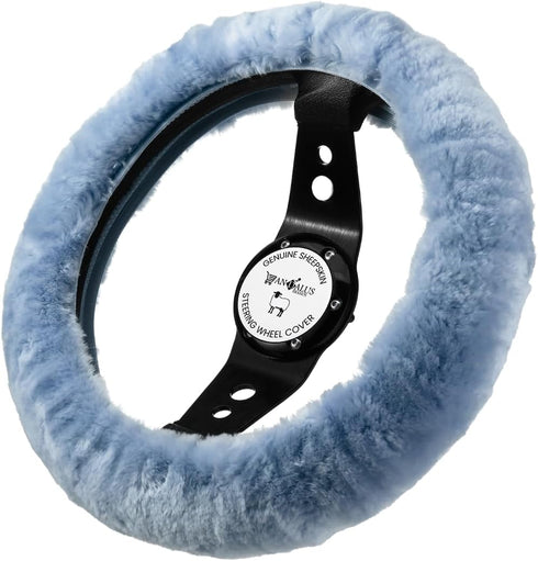 Andalus Australian Sheepskin Wool Steering Wheel Cover for Women & Men - Universal 15 Inch Steering Wheels & Accessories - Eco-Friendly Wheel Cove...