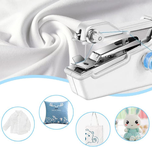 Handheld Sewing Machine Mini Portable Sewing Tool More Friendly to the Handicapped Easy-to-operate Portable DIY for Beginners for Home/Travel User...