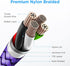 etguuds Purple USB C Cable 3.3ft Fast Charging, 2-Pack Type C Cable Braided USB to USB C Cable Compatible with Samsung Galaxy S23 S22 S21 S20 S10 ...