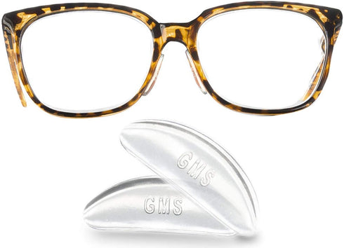 GMS Optical® 1.8mm x 13mm Short Anti-Slip Adhesive Contoured Silicone Eyeglass Nose Pads - Perfect for Kids Glasses and Smaller Plastic Frames - 5...