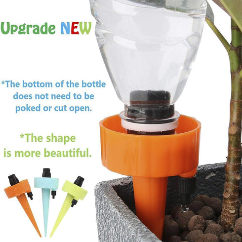 Plant Self Watering Spike,YIMIKE Plastic Self Watering Device with Slow Release Control Valve Plant Watering System for Vacation and Trip,Easy to ...