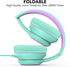 A8 Kids Headphones with Microphone, Lightweight Folding Stereo Bass Headphones with 1.5M No-Tangle Cord, Portable Wired Headphones for Smartphone ...