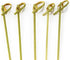 BambooMN 3.5" Green Knot Knotted Bamboo Cocktails Hors D'oeuvres Fruit Sandwich Skewers Picks for Catered Events, Holiday's, Restaurants or Buffet...