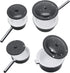 Dollhouse Kitchen Cookware Set, 4Pcs Miniature Metal Pots and Pans Dollhouse Decoration Accessories Kitchen Accessories Party Supplies for Dollhou...