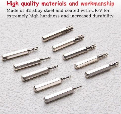 10pcs/Set 4mm Torx Bits Set CR-V T3 T4 T5 T6 T7 T8 T9 T10 T15 T20 Batch Head Screwdriver Bit Kit Multi Mobile Repair Tools...