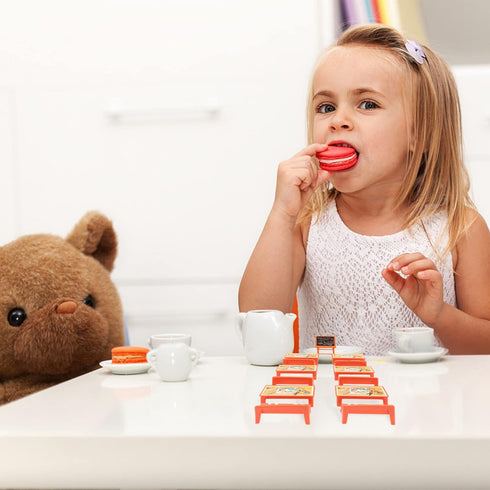 NUOBESTY 13pcs Yellow Table and Chairs Blackboard Model Mini Scene Doll Locker Mini Wooden Blackboard Kids Desk Mini Classroom Toys Mini Accessori...