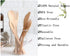 18PCS Reusable Bamboo Flatware Set,Bamboo Cutlery Set,Bamboo Forks Spoons Knives, Bamboo Utensil Cutlery Set for Picnic Party Travel, Bamboo Silve...