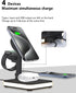 4 in 1 Wireless Charging Station with Light for Apple,Magnetic Wireless Charger Stand for iPhone 15/14/13/12,Apple Watch Series 9/8/7/Ultra 2/SE 2...