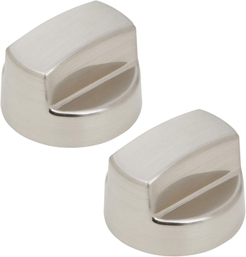 Reyhoar 811195 Wolf Hood Knob Replacement KIP 5D44, Wolf Range Parts, Exhaust Ventilation Hood Knobs 805328 5D44 B002MFNQ34, Fit 56 Models for Sub-Zero Wolf, Silver (1) (2 Pack)