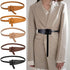 Women Fashion Knot Belt for Dress Jeans Leather Tie Waist Belt No Buckle Cinch Belt Women Leather Belts Vintage Irregular Waist Belt for Dresses T...
