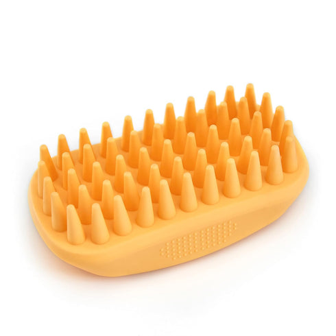 Silicone Dog Grooming Brush Pet Shampoo Bath Brush Anti Skid Soothing Massage Rubber Comb Bath Dog Brush...