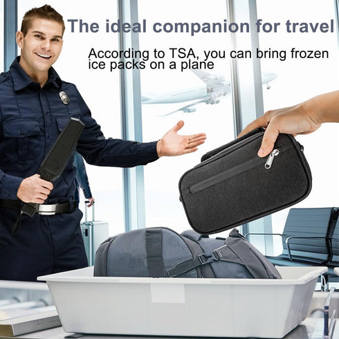 JOYJOM Insulin Cooler Travel Case: Diabetic Medication Insulated Vial Cool Organizer with 4 * 160g Reusable Ice Packs for for Insulin Pen and Diab...