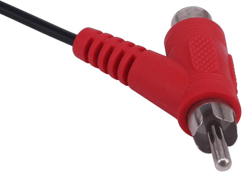 RCA Audio Piggyback Extender Cable, 5Ft 2 RCA Male to 2 RCA Male + RCA Female Piggyback Extension Audio Video AV Adapter Cord...